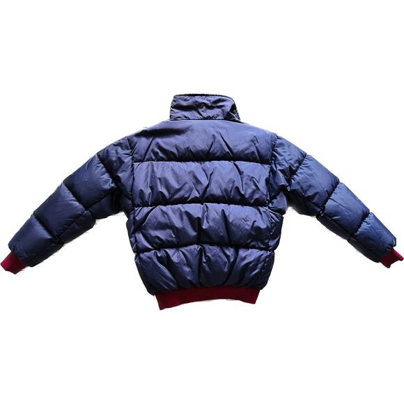 Vintage Men's Jacket Columbia Down Puffer Reversible Large Purple Pink - Picture 7 of 7